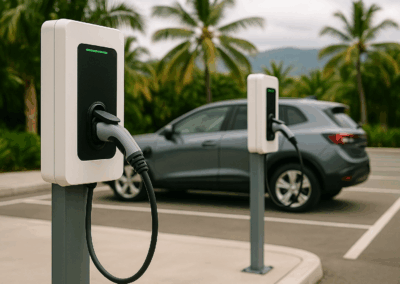 Installation borne de recharge
