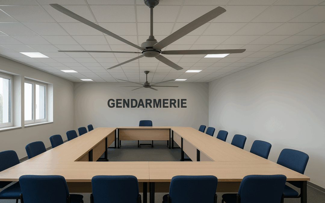 Installation brasseurs d’air gendarmerie La Réunion