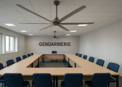 Installation brasseurs d’air gendarmerie La Réunion